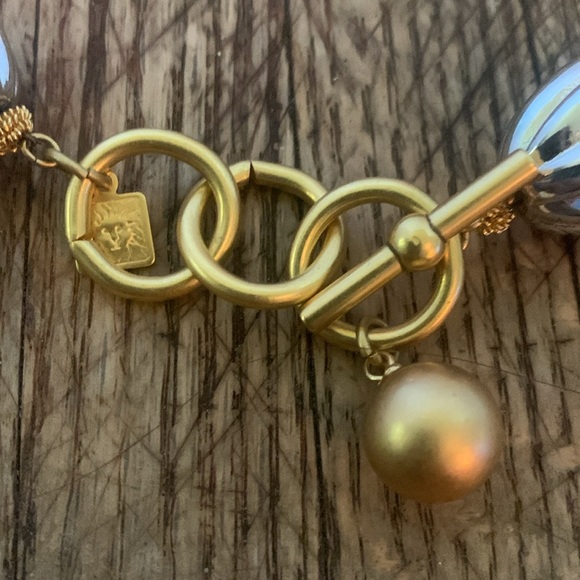 RARE FIND!! Vintage Anne Klein Runway Couture Art Deco Chunky Necklace 18 in - Picture 3 of 10